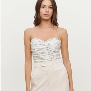 🌻Reformation Fennel Linen Top-Purple/White-2🌻